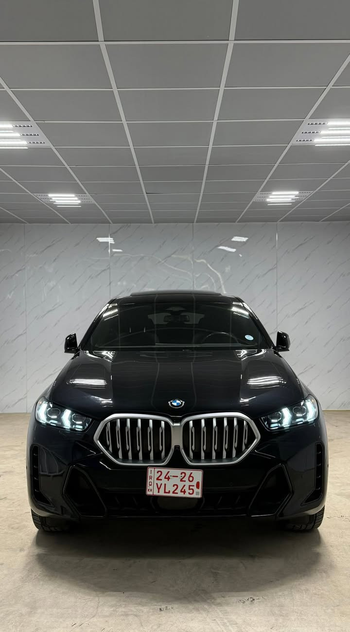 BMW X6⚜️
مودیل:2024
سياره ماشيه (41) الف ميل حقيقي بشرت 
بدون رقم,يترقم شمالي✅
كلین تایتل، بدون صبوغ بدون بارد بشرط كفالە عام✅

مواصفات: M Package
٥ كامیرا،٤ رادارات ، حساس ، شاشه جبير شكل
كشنات حار و بارد و سكان حار، ٤ مودات،دشبول جديد،شغال ، داتاشو، اوتو بارك، اوتو ستارت و اوتو ستوب
بصمة ، فتحه الصقف ،لایتات لید،رادار أمامي و جانبي،
  ،تحدید السرعه،كامیرا،كاربلەی، مرايه كهربای

‎نظافه ١٠٠٪؜ كامل سيرڤس بدون نقص و مصرف 
‎و كهربائی و محرك كلل بشرط✅
‎سلیمانی📍
سعر:$💵600 و مجال بسيط 
***********📞
Admin🌹
