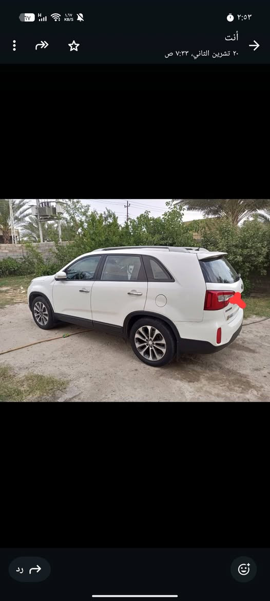 السلام عليكم من رخصه الادمن للمراوس او البيع سورنتو 2013 شكل ال 15 سياره فول مواصفات وعد الفتح والبصمه سياره كفاله عامه من الدعاميه للدعاميه فقط بها بارد من يم السائق الباب كفاله من التجيه  والكلبه واللغود سياره نقص واحد ما بيها كفاله المحرك والجير والقشر كلش حلوه السياره وما ناقصها شيء شاشه كار بلاي يشاير بالمري تحكمات بالستيرن كشن السائق كهرباء السياره 4 سلندر 2400 دوش محرك المرغوب للاستفسار متوفر واتساب ***********
