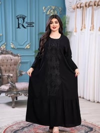 دشداشه كشمير • سواد فاحم • ٢x-٣x-٤x-٥x