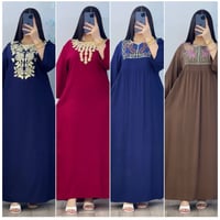 دشداشة نسائية • كشمير ايطالي • مقاسات 2XL-5XL