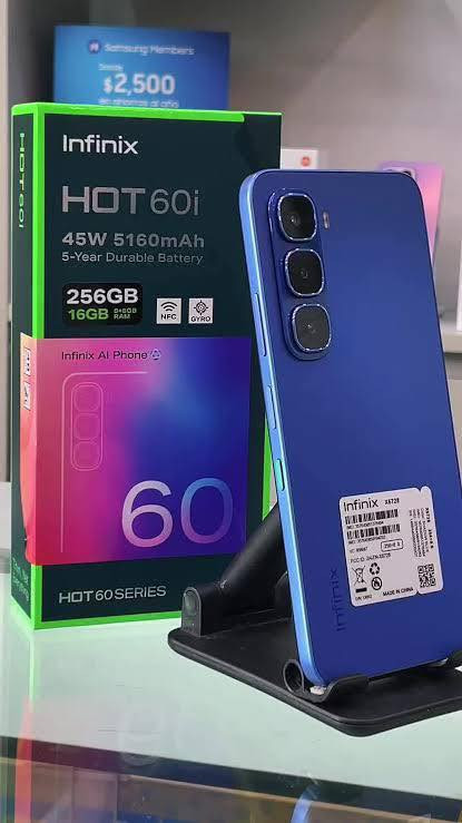 #قسم الجديد
انتباه✅ بسعر 🔥150 ألف🔥150 ألف🔥تفليش الاسعار
انفينكس Hot 60i   ذاكره  256 القوه والمتانه والجمال💛💛
✅المعالج:  Mediatek Helio G81 اداء سريع 
✅الكاميرا: دقه عاليه 50 ميكابيكسل تصوير احترافي 
✅الشاشه: حجم عملاق 6,7 بوصه 120 هرتزLCD 
✅البطاريه: 5160 ملي أمبير مع شحن سريع جدا
الشطره قرب قصر الحاج خيون رقم قسم المبيعات *********** نتشرف بزيارتكم 💛💚

