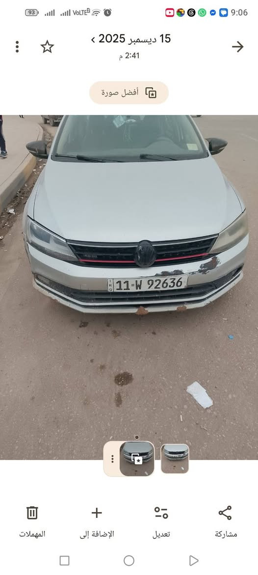 سلام عليكم
جيتا 12 محرك  2000تنفس طبيعي 
بيهة بارد باب سايق  سارة ما ناقصهة شي 
تبريد فول 
صدر جديد 
سعر 105 بيهة مجال 
رجاء لمو شراي لا يتعبني. 
***********
