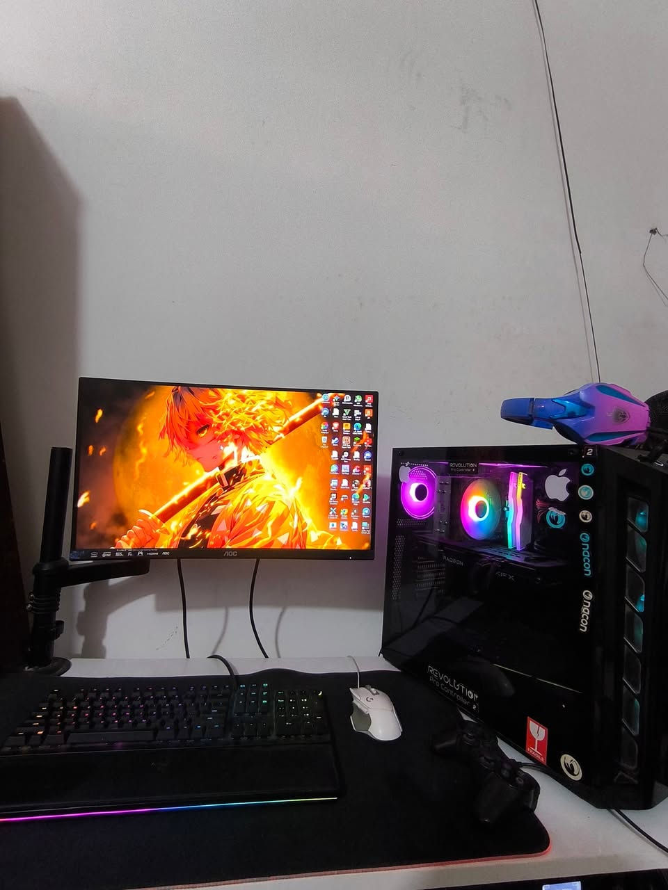 PC للبيع  مشتغلة اقل ال 100 ساعة
1. المعالج (CPU): Intel Core i5-12400F
2. اللوحة الأم (Motherboard): MSI PRO B760M-P DDR4
3. كرت الشاشة (GPU): XFX Radeon RX 6700 XT 12GB
4. الذاكرة العشوائية (RAM): 16GB (2x8GB) DDR4
5. وحدة التخزين (SSD): 1TB NVMe M.2 Bullet
6. المبرد (Cooler): Gammaxx AG400 Cooler 120 RGB
7. مزود الطاقة (PSU): Gigabyte 650W Bronze Plus
8. الشاشة (Monitor): AOC 24" Curved 165Hz 1ms
1250


**إذا كنت صاحب هذا الإعلان وتريد حذفه لأي سبب، رجاءا أرسل رسالة إلى الدعم الفني**