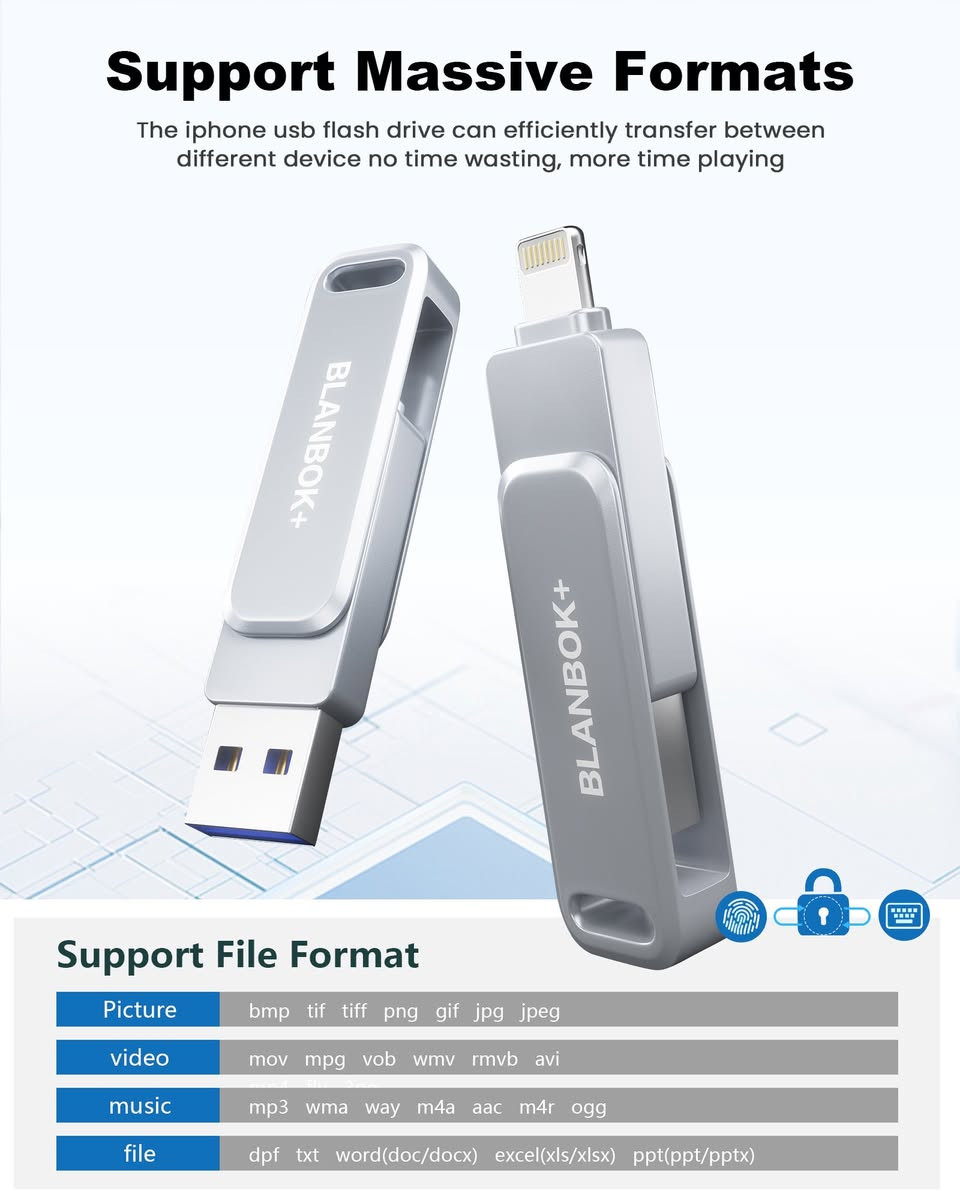 فلاش موبايل يرهم للايفون ويرهم تايب سي وللحاسبه
حجمه 512g وبيه تطبيق
سعره بالموقع 80$
اعلى سعر ابيع


**إذا كنت صاحب هذا الإعلان وتريد حذفه لأي سبب، رجاءا أرسل رسالة إلى الدعم الفني**