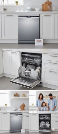 غسالة أطباق توشيبا • ١٣ فرد • موفرة ماء وكهرباء