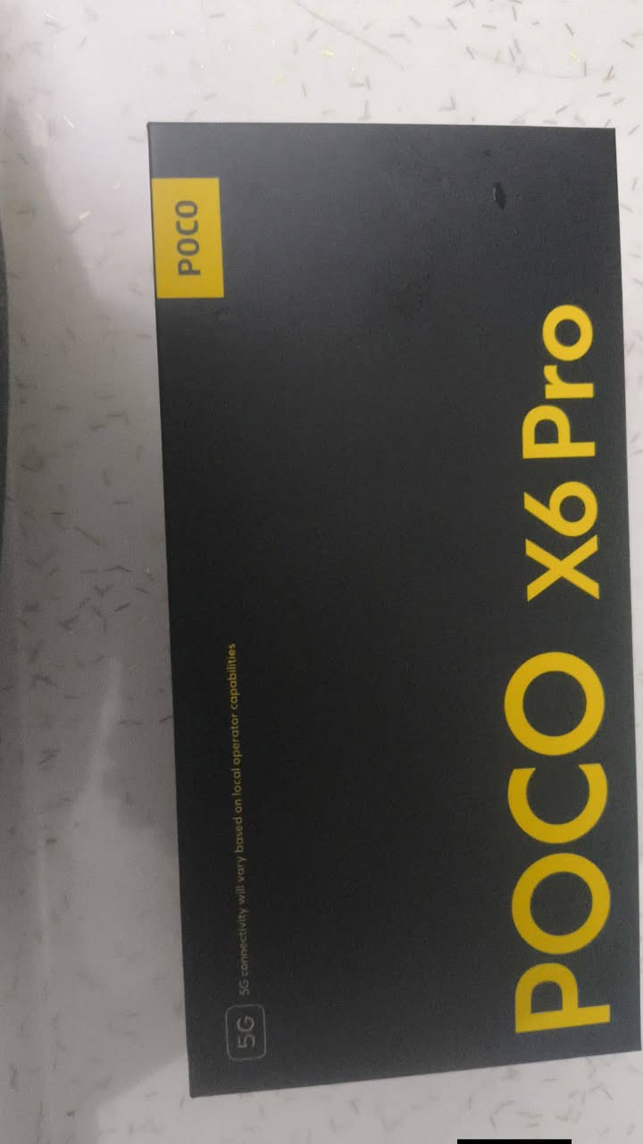 السلام عليكم بوكو 6x. برو 5G ذاكره 512  كامل ملحقات جهاز نضيف استعمال قليل السعر 300 مكان نجف وتساب فقط ***********
