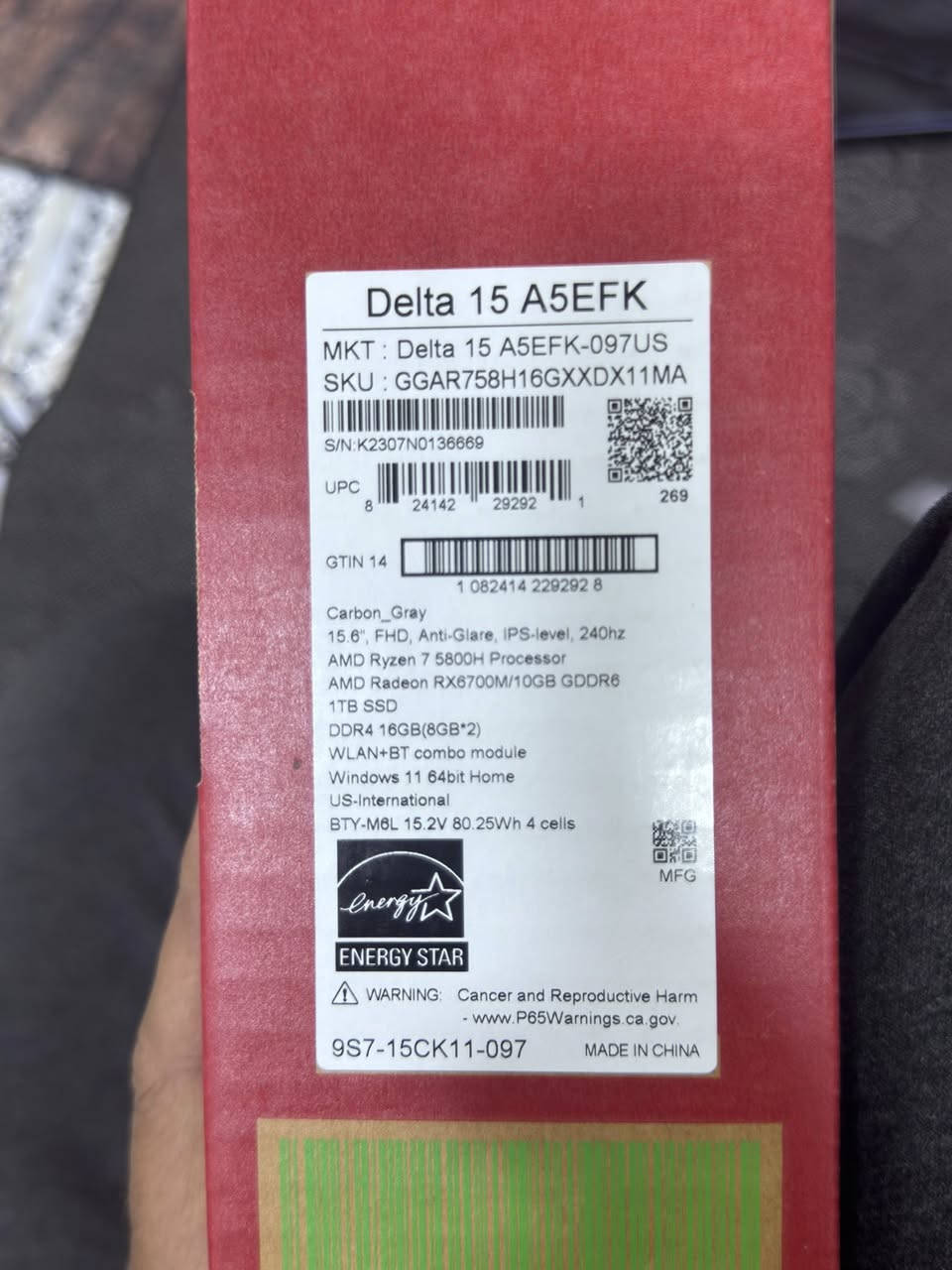 🔥 للبيع MSI Delta 15 A5EFK بحالة ممتازة جدًا 🔥
جهاز قوي جدًا للألعاب، المونتاج، التصميم والبرامج الثقيلة، بحالة شبه جديدة واستخدام قليل جدًا.

📌 المواصفات:

✅ الموديل: MSI Delta 15 A5EFK  

✅ المعالج: AMD Ryzen 7 5800H  

✅ الرام: 16GB DDR4 (8GB×2 Dual Channel)  

✅ كارت الشاشة: AMD Radeon RX6700M 10GB GDDR6  

✅ التخزين: SSD 1TB  

✅ الشاشة: 15.6 FHD IPS Anti-Glare  

✅ معدل التحديث: 240Hz  

✅ Windows 11 أصلي

📌 حالة الجهاز:

✅ استخدام قليل جدًا  

✅ البطارية ممتازة  

✅ الشاحن الأصلي موجود  

✅ الكارتون الأصلي موجود  

✅ جميع الأغلفة الأصلية موجودة  

✅ بدون مشاكل أو أعطال  

✅ جاهز للاستخدام مباشرة

📌 مناسب لـ:

🎮 الألعاب الحديثة  

🎬 Premiere / After Effects / مونتاج  

🎨 Photoshop / Illustrator / تصميم  

💻 برامج هندسية وأعمال ثقيلة

💰 السعر: مليون دينار 

📍 الموقع: بغداد للاتصال ***********

