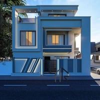 واجهة ركن • مودرن حديث • تصميم وتنفيذ