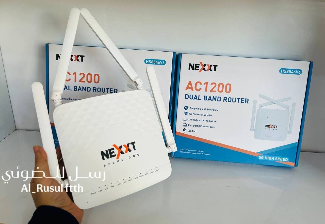 📌راوتر_ NEXXT 1200_ ONT
بسعر 27,000

☠️🌸 للحجز التواصل على الخاص 
*********** 

قناة التلكرام لأسعار الجملة📣💸❤️‍🔥
https://t.me/alrusulftth
صفحه الفيس بوك 📣💸❤️‍🔥
https://www.facebook.com/share/1ANf8G2Ao7/
