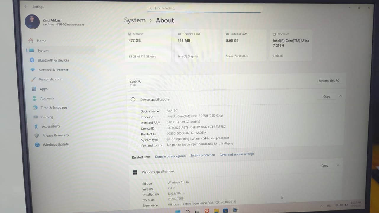 السلام عليكم لابتوب Think Book  جهاز نظيف جدا واستعمال اقل ال10 ايام  مواصفاته مذكورة بالصور  مكاني النجف تفحصه في حال وجود اي خلل رجعه اخوان الجهاز بالكارتون وسعره 1,250,000  للتواصل  ***********
