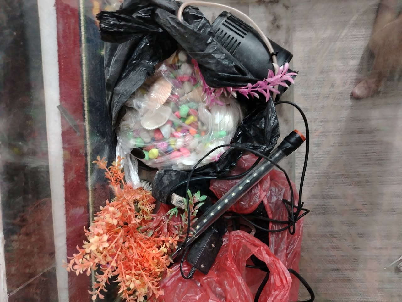 سلام عليكم للبيع حوض سمك وجربايه طابقين *********** هذا رقمي واتساب موجود
