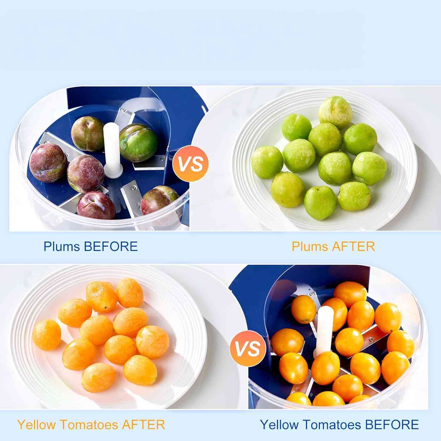 عايزة تقشري الثوم، العنب، الطماطم الكرزية، والفواكه بسرعة من غير تعب؟
 المقشرة الكهربائية هتخلّي كل ده يتم في ثواني… سريعة، نظيفة، ومن غير أي مجهود! 😍✨
⭐ مميزات المنتج:
✔ تقشير قوي وفعّال
 مزودة ماتور 50 واط بدون فرشاة ووعاء واسع 200 مم…
 تقشّر الثوم والعنب والطماطم الكرزية في حوالي 20 ثانية بس — وقتك أهم! ⏱️💪
✔ لطيفة على الخضار والفواكه
 التصميم الدوّار الأوتوماتيكي بيشيل القشرة بسرعة من غير ما يأذي اللب الداخلي — نتائج مثالية كل مرة 🍎🥔
✔ متعددة الاستخدامات
 مش بس للثوم… مناسبة للفواكه والخضار الصغيرة المختلفة
 – تحضيرات البيت
 – تجهيزات الوجبات
 – مطاعم ومحلات أكل 🍽️🍒
✔ سهلة الاستخدام والتنظيف
 حطي اللي عايزة تقشريه، دوس زرار… والباقي عليها!
 الشفرات ستانلس ستيل مقاومة للصدأ — التنضيف يبقى سهل جدًا 🧼👌
✔ مناسبة للبيت وللشغل
 القوة الكبيرة والسعة الكبيرة تخليها مناسبة لاحتياجات المطابخ المنزلية وكمان الاستخدام التجاري 🏠🏢


**إذا كنت صاحب هذا الإعلان وتريد حذفه لأي سبب، رجاءا أرسل رسالة إلى الدعم الفني**