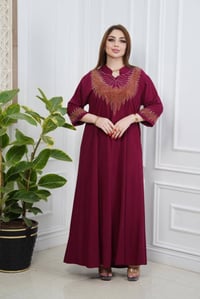 دشداشة نسائي • كشمير مطعم ستراس • 2XL-5XL
