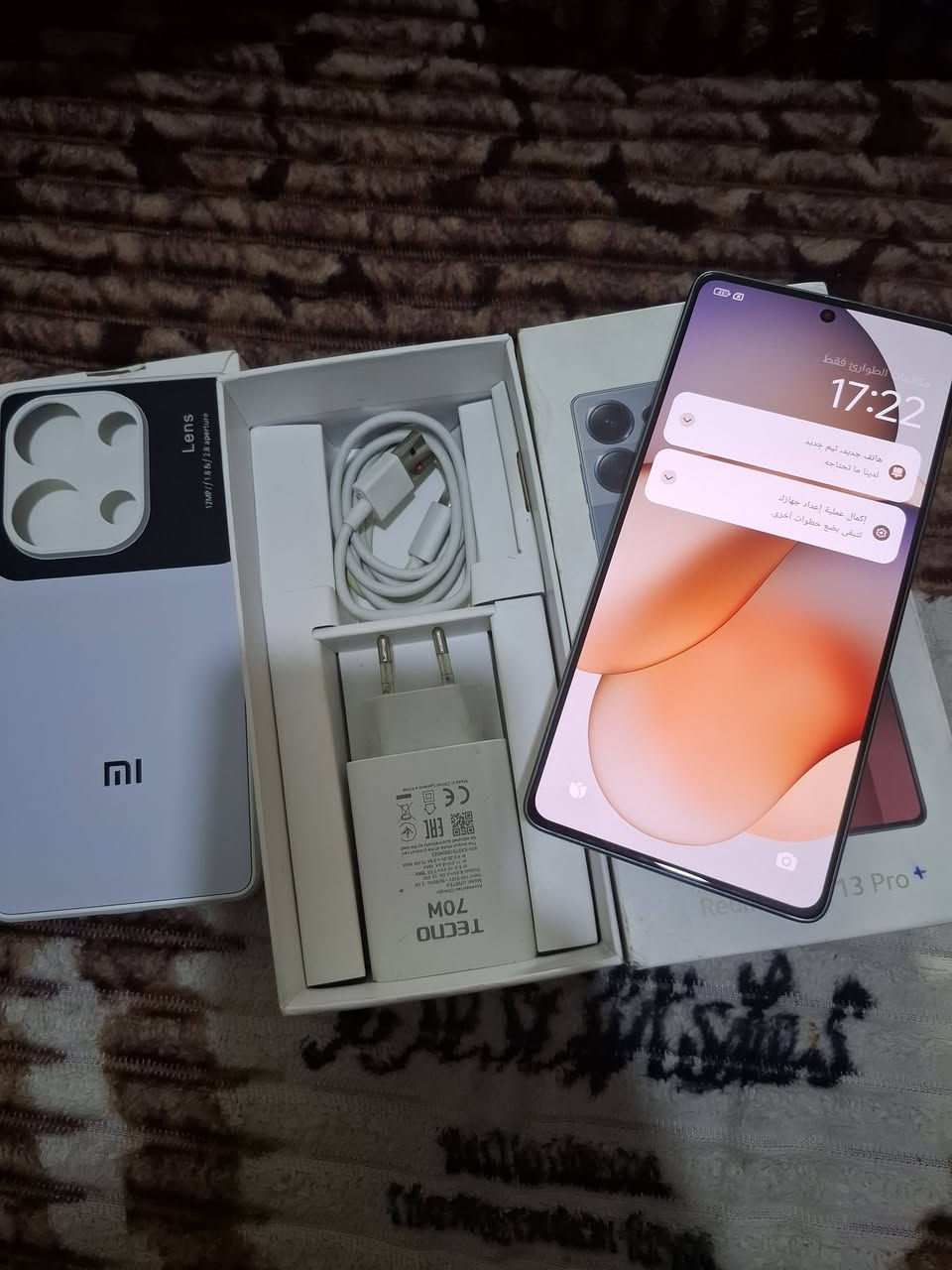 ريدمي نوت 13 برو
اخو الجديد كامل غراضه 

ذاكره 256 رام 16

كامره 200 ميكه بكسل 

شاشه اوملد بصمه بالشاشه

دبل سبيكر ستيريو 

بطاريه 5000

شاحنه 70 واط


**إذا كنت صاحب هذا الإعلان وتريد حذفه لأي سبب، رجاءا أرسل رسالة إلى الدعم الفني**