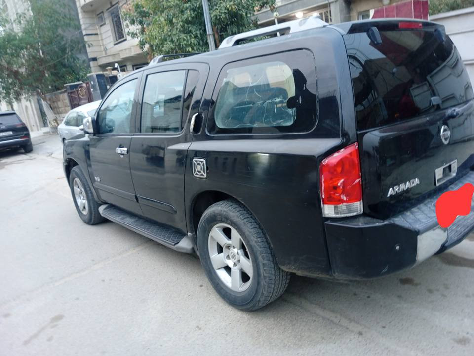 بيع أو امراوس نيسان ارمادة موديل 2007 بغداد دولي بسمي هزة جديدة وارد امريكي حادث جاملغ خلفي ايمن صبغ احزام محرك 8 سلندر حجم 5600 تخم تاير صدر أمامي خلفي جيد 7 راكب دفع رباعي تحكم استرين سكليتر كهربائي السعر على الخاص او اتصل بي واتساب *********** بغداد, العراق
