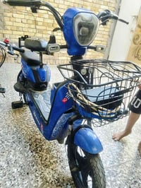 دراجة كهربائية • باتري ضعيف • سلة وشاحن