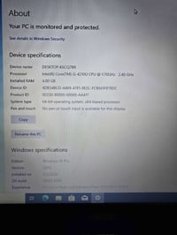 لابتوب ايسر مواصفاتهة كبالكم هارد ssd 128  السريع  للبيع ب١٩٠ الف  مكا...