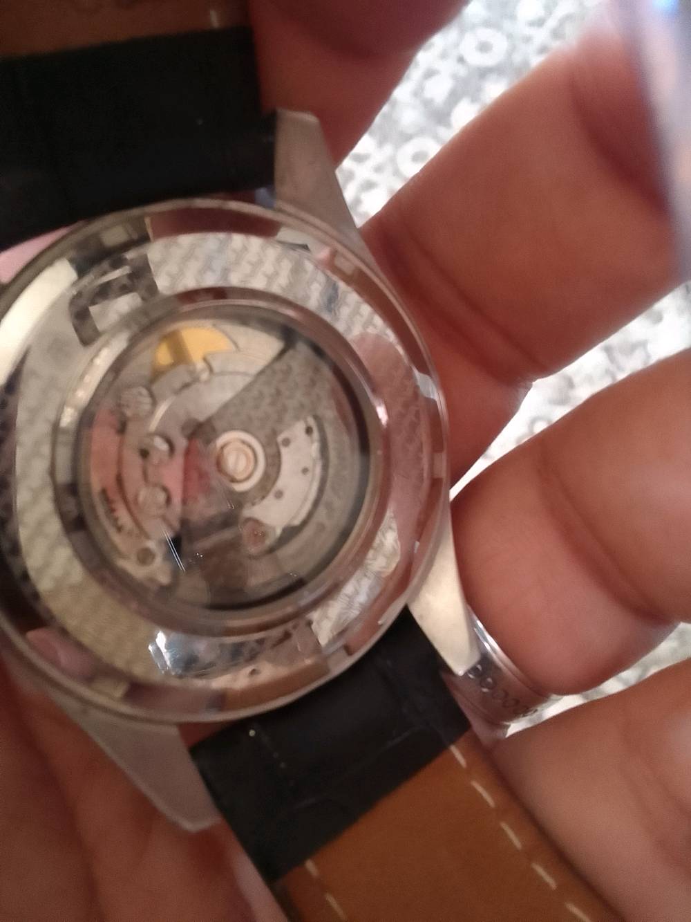 ساعه يونغر بريسون فرنسي اوتماتيك أصلي جلد طبيعي القطر 40 ملم