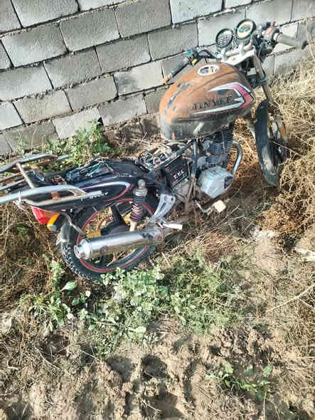 اسلام عليكم دراجة باندة لبيع محرك شغال ولا برغي مفتوح بيه مكان دراجة ناحيت سلام لعنبكية  سعر ١٢٥،بيهة مجال شراي، نتصل برقم وتدلل ***********
