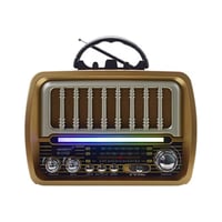 راديو خشبي • بطارية ليثيوم • لوح شمسي