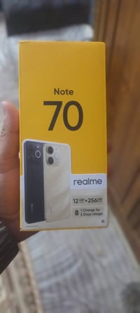 ريلمي نوت 70 ذاكره 256 جديد صارله ١٠ ايام مستخدم  السعر ١٦٠ وبي مجال ب...