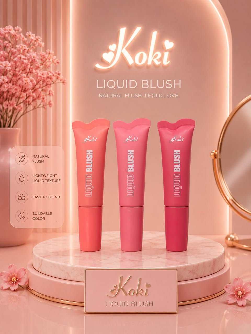 ✨ لمسة وردية… وإطلالة تخطف الأنظار 💖

هايلايتر درجتين 
 بلاشر 3 درجات
وغلوس 4 درجات 
من Koki
ألوان ناعمة وثبات يكمّل جمالك بكل وقت ✨
اختاري درجتك المفضلة وخلّي جمالك يحچي عنك 🌸💕

#Koki #LiquidBlush #LipGloss #Makeup #كوزمتك #بلاشر #هايلايتر #غلوس

سعر القطعة 3،000
عنوان بغداد اركية وفاضل شارع المسبح العام
توصيل داخل المنطقة مجاناً بغداد والمحافظات 5
للحجز والاستفسار مراسلة الصفحة او الرقم ***********
