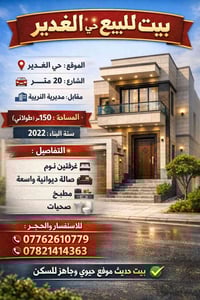 الاستفسار 07762610779 07821414363
