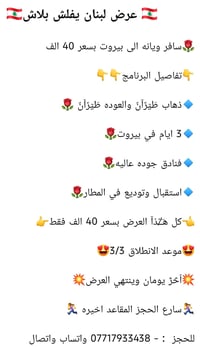 بيروت • ٣ أيام • ذهاب وعودة