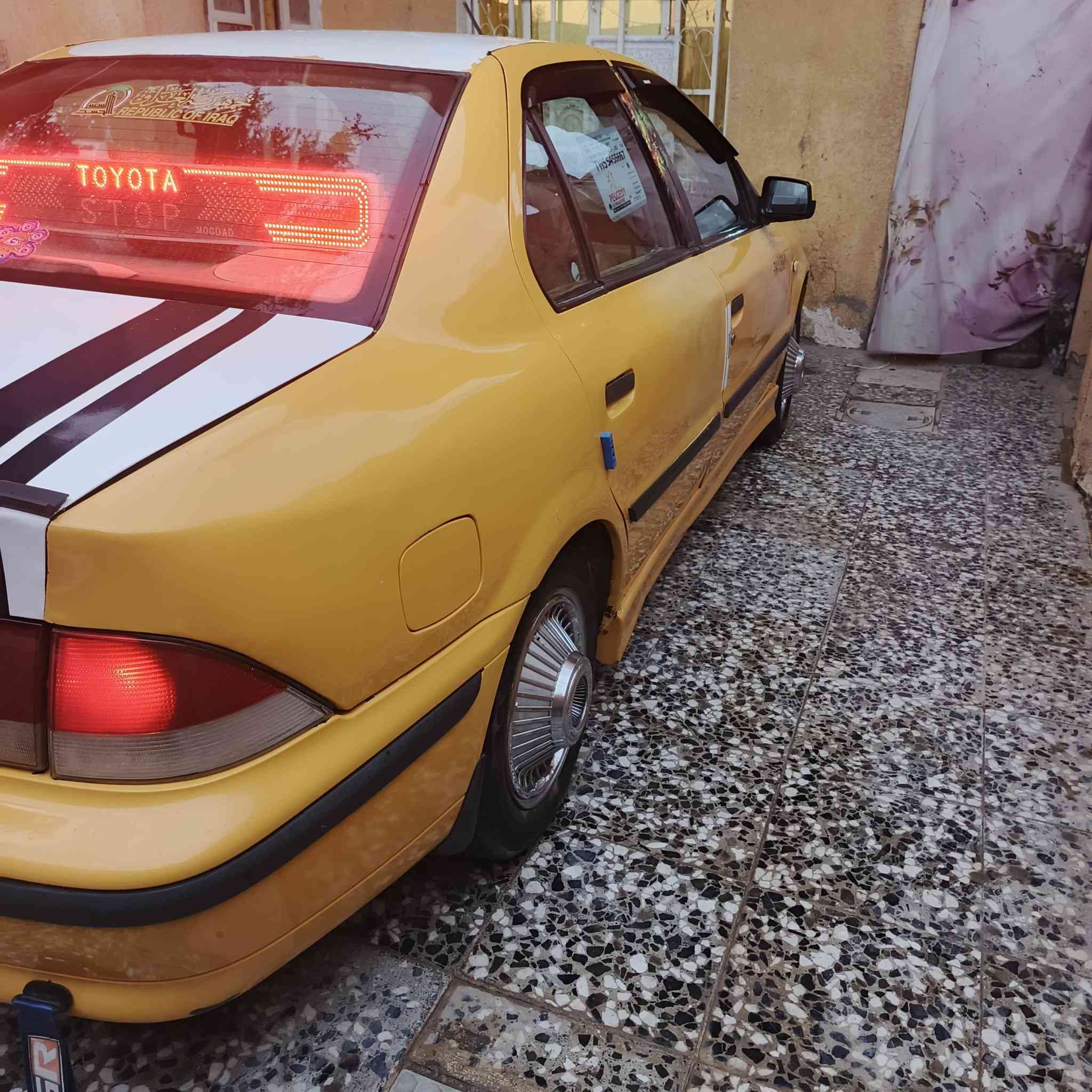 سلام عليكم سمند موديل 12 كير ومكينه مكفولات حداديه خير من الله مشط شاده جديد  تايرات جدد دوشمه تنته ورضيه وكشنات شاشه اندرويد السياره بيه تلكيطات خياسات وطخات شي قليل ومصبوغه حزام رقم واسط الماني سنويته نافذه صارله 5 اشهر من نافذه مكاني بغداد سعر السياره 35 وبيه مجال ‏‪***********‬‏
