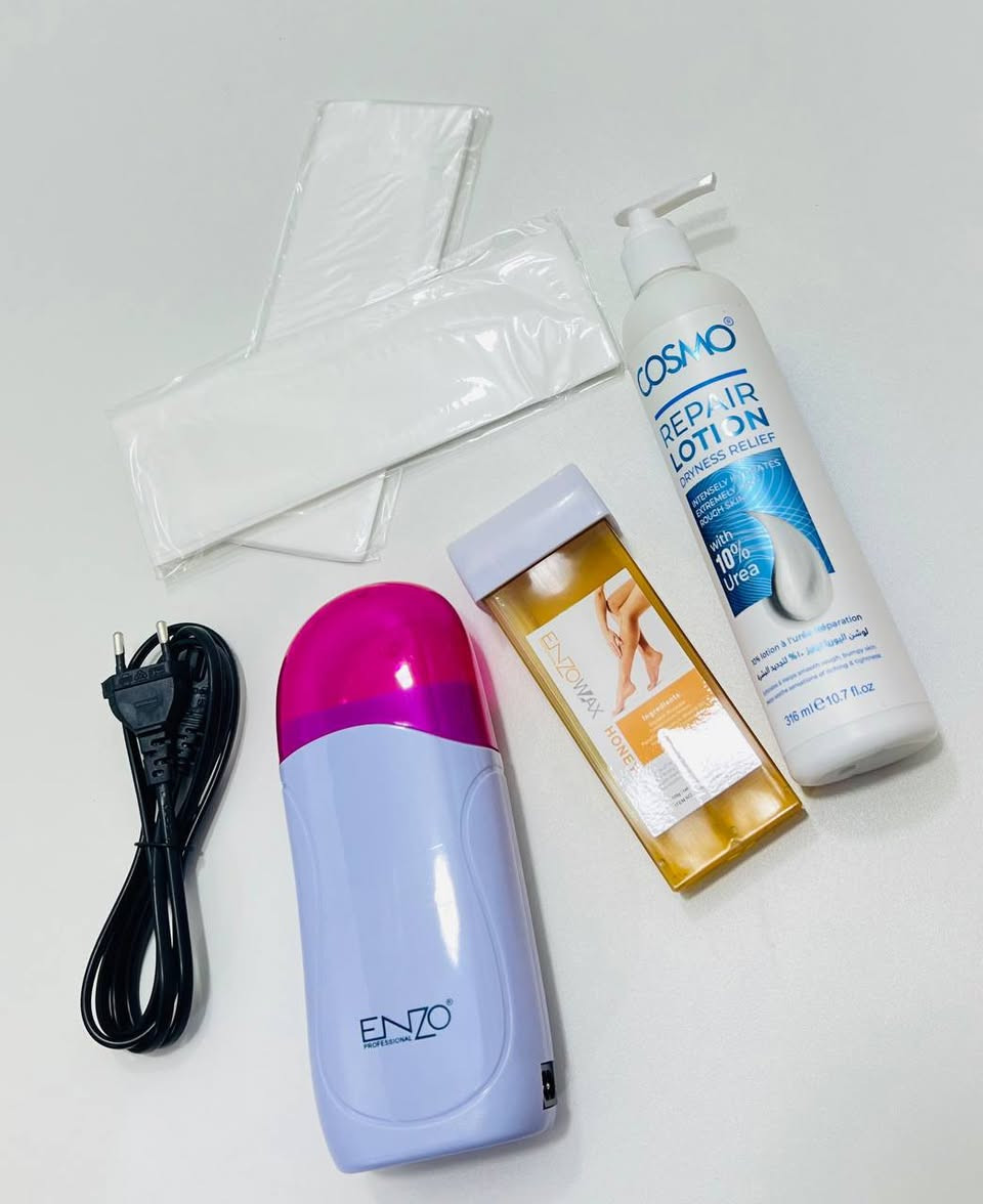 ✨ نعومة، ترطيب، وإزالة شعر باحتراف من البيت
دلّلي نفسچ ببكج يوفر عليچ الوقت والجهد وينطيچ نتائج الصالونات 🌸

🤍 لوشن كوزمو ريبير (Cosmo Repair Lotion)
الحل الفعّال للبشرة الجافة والخشنة جداً!
✔️ تركيبة قوية بـ 10% يوريا لتجديد الخلايا وترطيب عميق
✔️ يقشّر بلطف ويخفف الخشونة والجلد الميت
✔️ يرمم حاجز الرطوبة ويهدّي الحكة والشد
✔️ سريع الامتصاص ويترك البشرة ناعمة ومريحة من أول استخدام
💜 أحدث إصدار من جهاز رولة الشمع – ENZO
بكج متكامل وسهل للاستخدام بالبيت 👌
🔹 جهاز الشمع
🔹 شاجور شمع
🔹 ورق شمع
🔹 من ماركة ENZO الأصلية


**إذا كنت صاحب هذا الإعلان وتريد حذفه لأي سبب، رجاءا أرسل رسالة إلى الدعم الفني**