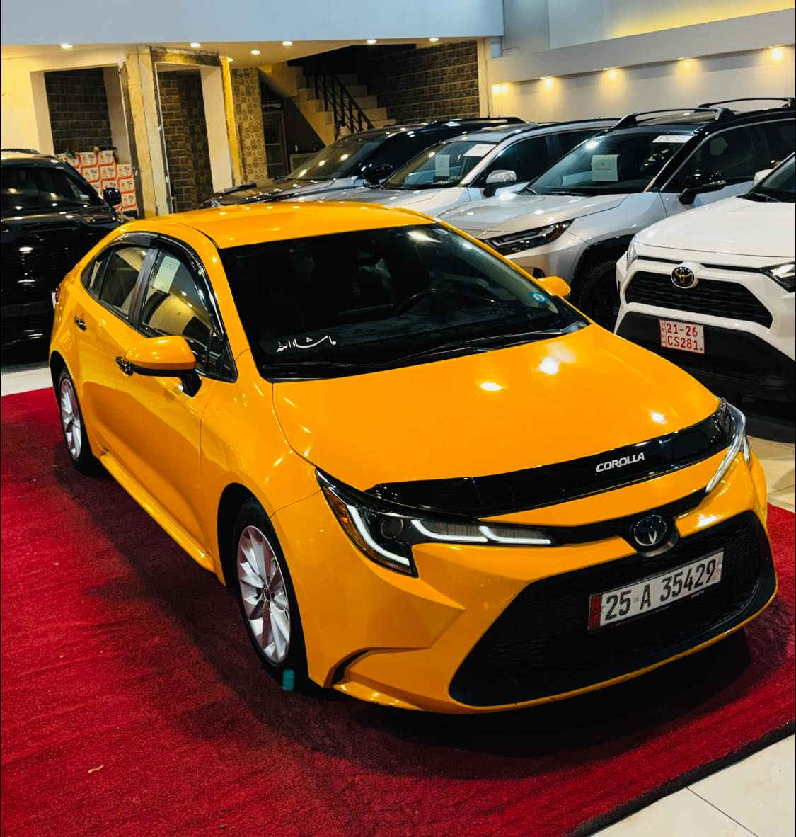 وارد أمريكي 🇺🇸  رقم كركوك
موصفات LEمحسن 
Toyota Corolla2022
🔰تويوتا كورلا🔰  مرقم كركوك
موديل 2022 #هايبرد 
لون اصفر تكسي 
#سعر 185$ . بيها مجال للشراي  مع مراوس  
ماشية 136. km
المحرك... 1800
المواصفات... LE محسن 
بصمة تشغيل 
ويل كروم 
كشنات تدفئه 
شاشة كبيرة  
تحكمات ستيرن جهتين
رادار امامي بلادي 
حجر صالنصه بلادي 
لايت LED زنون
صندوق بصمة
سايد بريك بصمة 
مانع انزلاق
كروس سرعة
تحديد مسارات
 DRIVE MODE
ايرباك سليم  
نظامSPORT
------------------------------------------
رقم شاصي ضمن الصور 
#عنوان كركوك 

معرض هشام الحمداني لتجارة السيارات

#للاستفسار__والتواصل☎️☎️

***********
