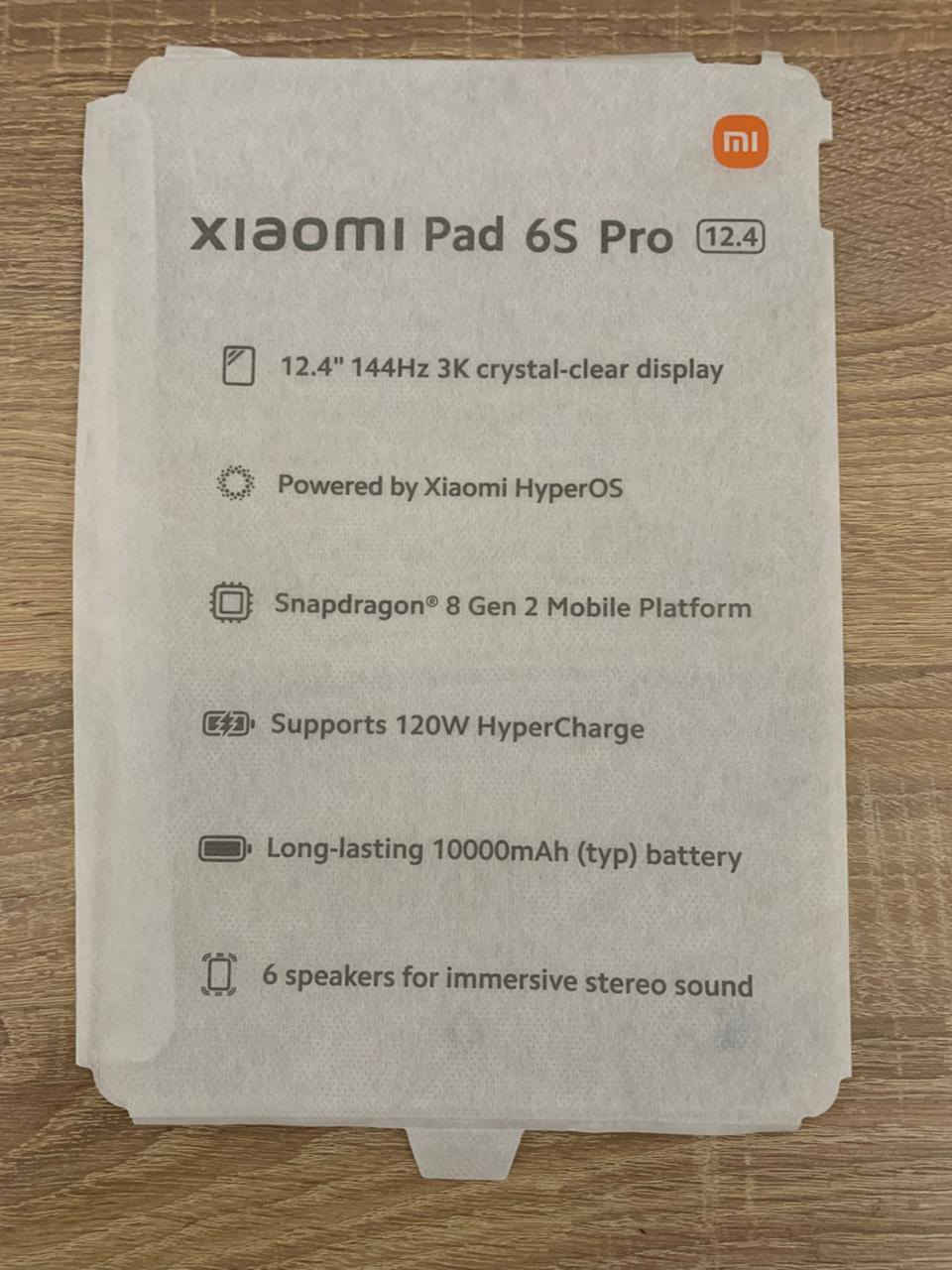Xiaomi pad 6s pro
نضيف جداً استعمال شهر واحد فقط
ذاكره:512
العنوان:نجف
كامل ملحقات مع وصل الضمان 
السعر:725 وبي مجال
***********
