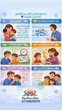 مركز سر الحياة  لمعالجه مشاكل النطق والتوحد وتعديل السلوك  الرقم 07725...