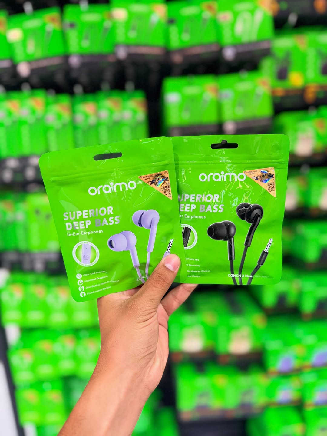 منتجات oraimo من عين الفهد 🐆✅
جمله فقط ⚠️🛒


**إذا كنت صاحب هذا الإعلان وتريد حذفه لأي سبب، رجاءا أرسل رسالة إلى الدعم الفني**