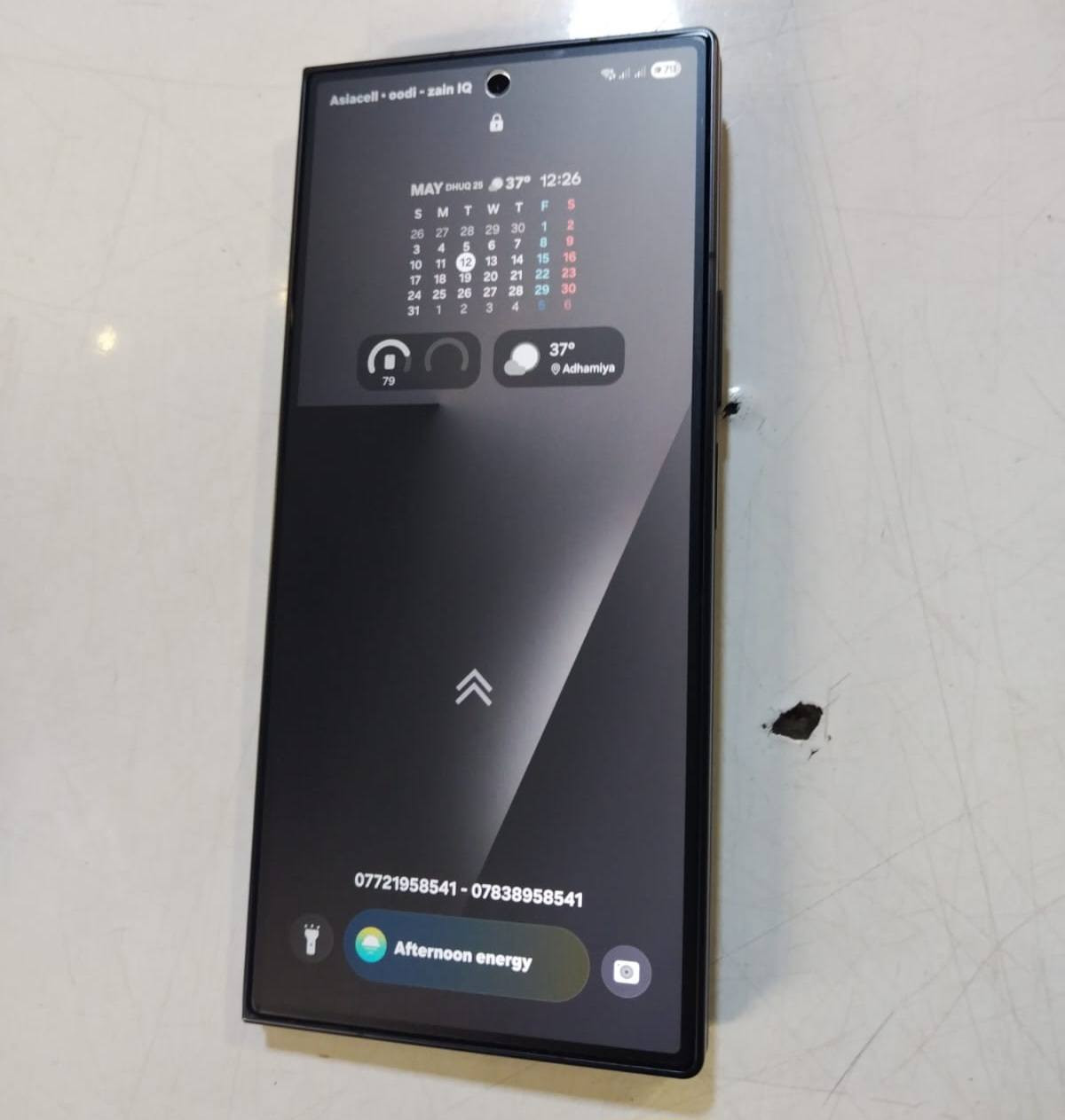 السلام عليكم شباب للبيع
او مراوس ب(S26Ultra ذاكره 512GB او 1TB )

Galaxy Z Fold 7 (نسخة 512 GB) لون (JetBlack) نظافة الجهاز 100%

التخزين والرام: ذاكرة داخلية 512 جيجابايت مع رام 12 جيجابايت.
المعالج: Snapdragon 8 Elite for Galaxy (أقوى أداء).
الشاشة الرئيسية: شاشة قابلة للطي مقاس 7.6 بوصة Dynamic AMOLED 2X.
الكاميرات: نظام كاميرات خلفية بدقة عالية تصل إلى 200 ميجابكسل (أساسية) + 12MP (واسعة) + 10MP (تقريب).
البطارية: 4400 مللي أمبير (نموذجية) مع شحن سريع.
الميزات: دعم Galaxy AI المتقدم، واجهة Android 16.
الوزن: خفيف نسبيًا (حوالي 215-263 جرام )
ويآ ٤ كفرات واحد منهم أبو القلم 
السعر 1 مليون و825 ألف 
مكاني بغداد - الاعظمية 
***********
***********
