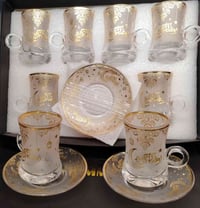 السلام علیکم سیت استکان بنقشات مختلفه  سعر السيت 12.000 الف دينار اكثر...