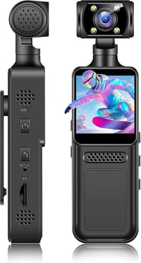 كاميرا قابلة للارتداء • ٤K/١٠٨٠P • رؤية ليلية