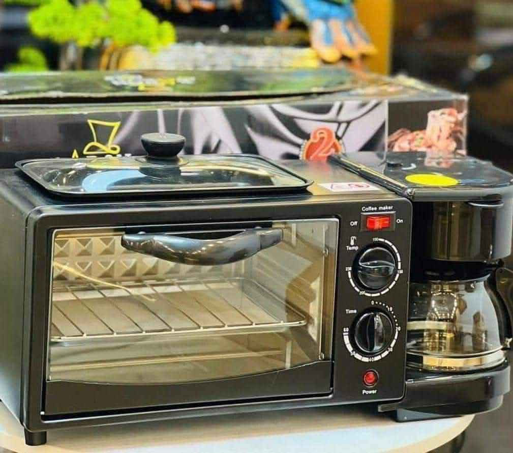- جهاز يحتوي على مقلاة وفرن وماكينة لتحضير المشروبات الساخنة 

- يمكن التحكم بدرجات الحرارة من 100-230 درجة سيليزية

- خاصية التوقيت التي يمكن التحكم بها من 0-60 دقيقة 

- سطح المقلاة غير لاصق سهل التنظيف 

- هيكل خارجي من المعدن عالي الجودة المقاوم للصدأ والتاكل

- اللوح الزجاجي مقاوم للحرارة

- الفرن ياتي مع صينية وشبكة من المعدن 
 
- الطاقة : 1250 واط

- الابعاد : 50.5 * 25.5 * 24.5 cm بغداد, العراق


**إذا كنت صاحب هذا الإعلان وتريد حذفه لأي سبب، رجاءا أرسل رسالة إلى الدعم الفني**