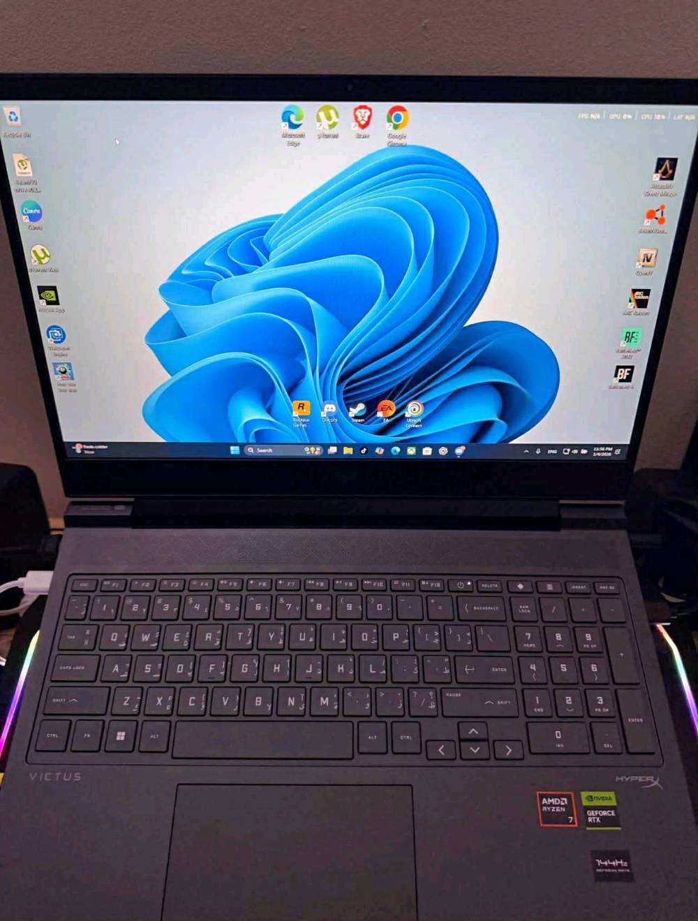 سلام عليكم لابتوب للبيع سعر 1650 وبيه مجال قليل مستخدم 7 اشهر 
Hp Victus 16
Cpu: Ryzen 7 - 8845HS
 GPU: RTX 4070 8GB 120w-140w
Ram: 32 DDR5
Hard: 1 Tera SSD NVME
Display: 16” FHD 144hz

واتساب ***********