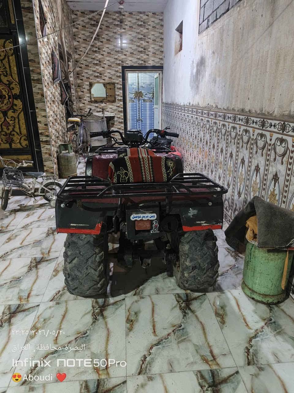 دراجه رباعيه ياباني للبيع دراجه نضيفه كفرات نضيفه ستوه معمرهه كهربائيات شغاله لايت زنون خزان ١٢لتر دراجه خير من الله السعر ٦٠٠وبيهه مجال للشراي رقم الهاتف ***********

