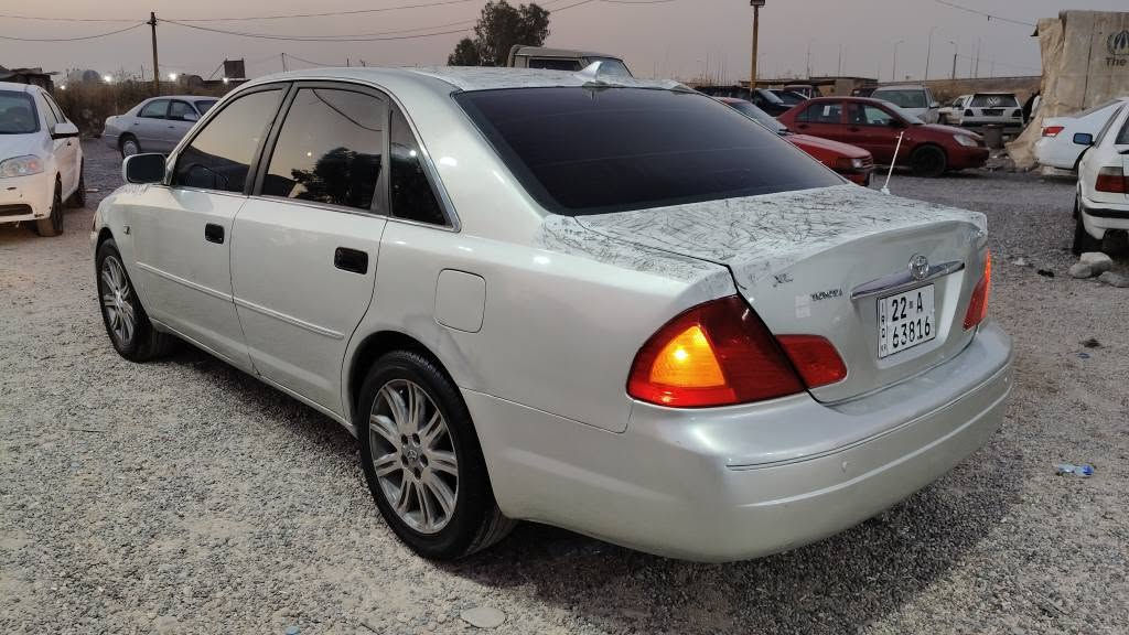 AVALON/2002
ڕەقەم هەولێرە ئەوەلیاتە بەناو ناکرێ 
       260 هەزار غرامەی لەسەرە 
  مەکینە 3000 گێرو مەکینە بەشەرت
  تەبرید ساردو گەرم کارەبای بەشەرت
  عیزام بۆیاغ بۆجوانی بێ دعم لێدران
پێش و پشتی کەپسە وەرگەڕان بەشەرت
کێشەی مەدەنی موس بڕاوە بەشەرت
سعری 50 کەمێک مەجال شوێن هەولێر
*********** أربيل, العراق

