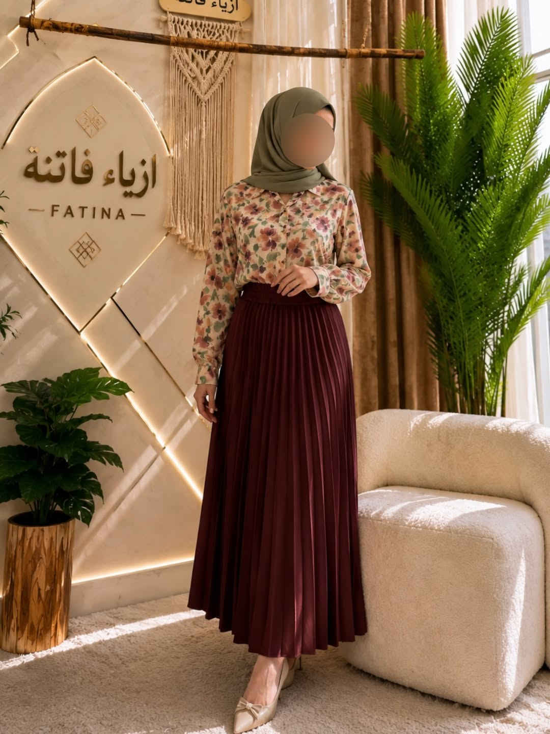 ازياء فاتنة
قميص مشجر مورد
موديلات فاتنة… ماتتفوت 
حصراً من ماركة فاتنة 
• مع الشال او الربطة هدية 🎁 
• طول القميص 80 سم 
• ⁠فصاله يرهم ؏ التنورات والكيلوتات
• تفصيله مريحة فصال فخم 
• تنطي مظهر انحف باللبس
• ⁠ ✨
قطعة تبقى وياج سنين وما تبطل موديلها 👌

متوفر حالياً بكمية محدودة
راسلينا خاص واحجزي بسرعة قبل النفاذ 💌

#ازياء_فاتنة⁩⁩
قالب راهي 
___________________________ 
🖊️ االــخـــــــاامــة ):- القميص
كريب الحريري :- هو احد انواع اقمشة الحرير الصناعي الصيفية الممتازة الي ماسكة نفسها وماتلزك ؏ــلى الجسم ولا يخيل وميحتاج الى كوي 
ᥫ᭡ ━━━━ ᥫ᭡ ━━━━ ᥫ᭡
 
القياسات القياسات عادية وخاصة 

🌱القياس العادي):- 
تلبس وزن من 70 الى 90 كــــيـلـو ⚖️ 
يعني يلبس قياس . 42. 44. 46. 48

🌱القياس الخاص):- 
تلبس وزن من 90 الى 120 كــــيـلـو ⚖️ 
يعني يلبس قياس . 50. 52. 54. 58 
_______________________ 
ســــعـــر  القميص بـــ 40 الفــــﮯ 
وية هدية 🎁 الشال او الربطة 
_______________________ 
للحجز والاستفسار المراسلة ؏ــلى الواتساب :- ***********
***********
