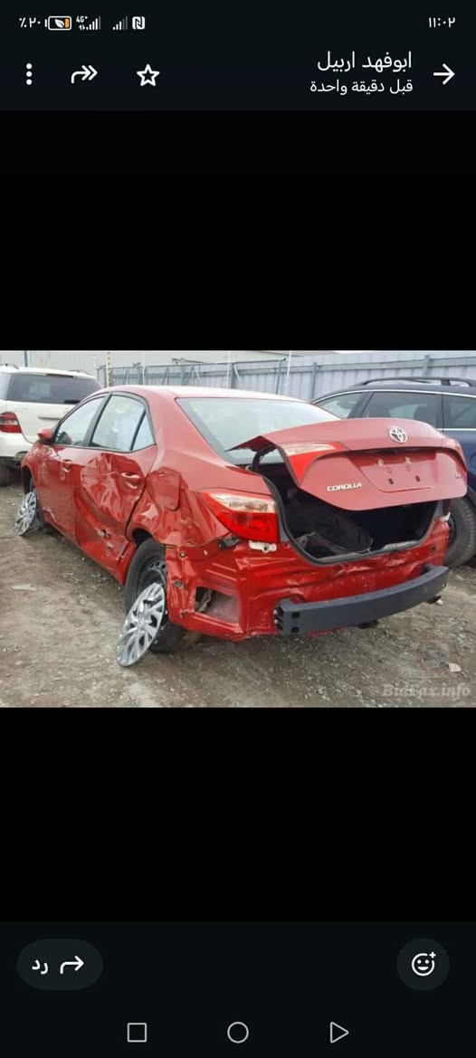 السلام عليكم كورلا للبيع أمريكي موديل 2019موصفات LEمحسن رقم أربيل شرط تحويل كير محرك شرط حداديه جديده بجم كبس رضر بل منشور سونار موجود بل منشور  مكان سياره الانبار قضاء هيت سعر 128.رقم ***********
