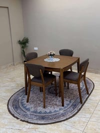 ميز طعام • طاولة طعام • سفرة طعام • طقم طعام • اربع كراسي • خشب زان • ...