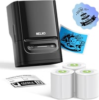 طابعة ملصقات • آلة صنع الملصقات • طابعة محمولة • Nelko PM220 • طابعة ح...