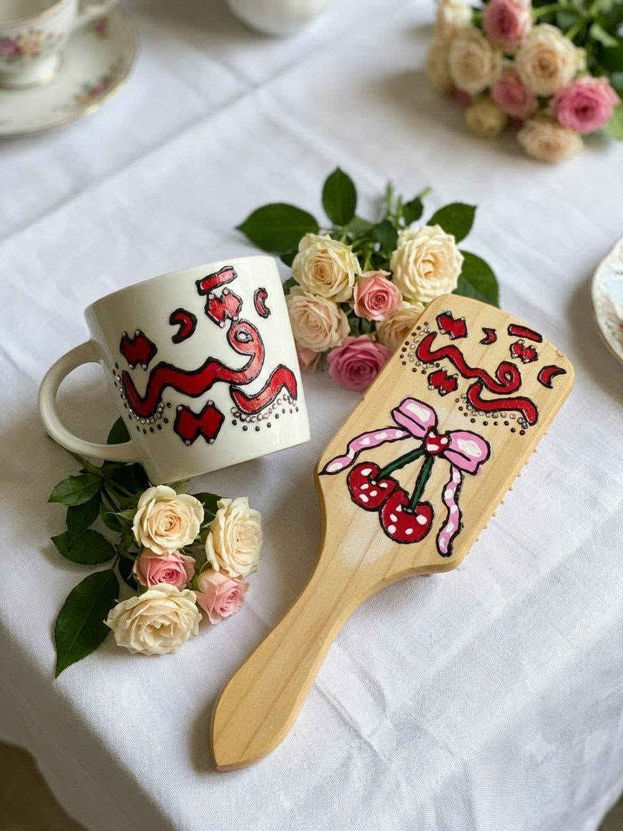 🌷 هدية من أم لأولادها... قطعة صغيرة تحمل دعواتها وحبها الكبير.
كوب وفرجة شعر صُمما بكل حب، ليبقيا ذكرى جميلة تذكرهم بها في كل يوم. 🤍من بيج زمرد للرسم على الزجاج 💚
شغل يدوي مميز ولمسات فنية تصنع الذكريات. ✨
رسم على الزجاج{حسب الطلبات}
للحجز دايركت💫💬
يتوفر توصيل لكل المحافظات 🚕


**إذا كنت صاحب هذا الإعلان وتريد حذفه لأي سبب، رجاءا أرسل رسالة إلى الدعم الفني**