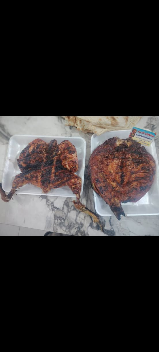 ‏:الأسماك النهريه والبحريه مطبك سمك گطان دجاج ع الفحم وأجنحه وخشني والعنوان /////الرفاعي شارع الإطفاء. مقابيل. الزمرد.  توصيل موجود.  ***********. //***********
