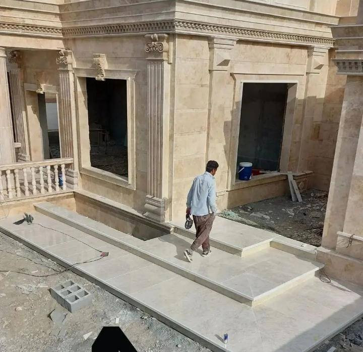 جانب من أعمالنا نتمنى ان تنال اعجابكم .
كادر متخصص في اعمال الواجهات لكل انواع المرمر والجف قيم 
بكافه التصاميم الحديثة 
عملنا فقط في كربلاء 
هاتف ***********
