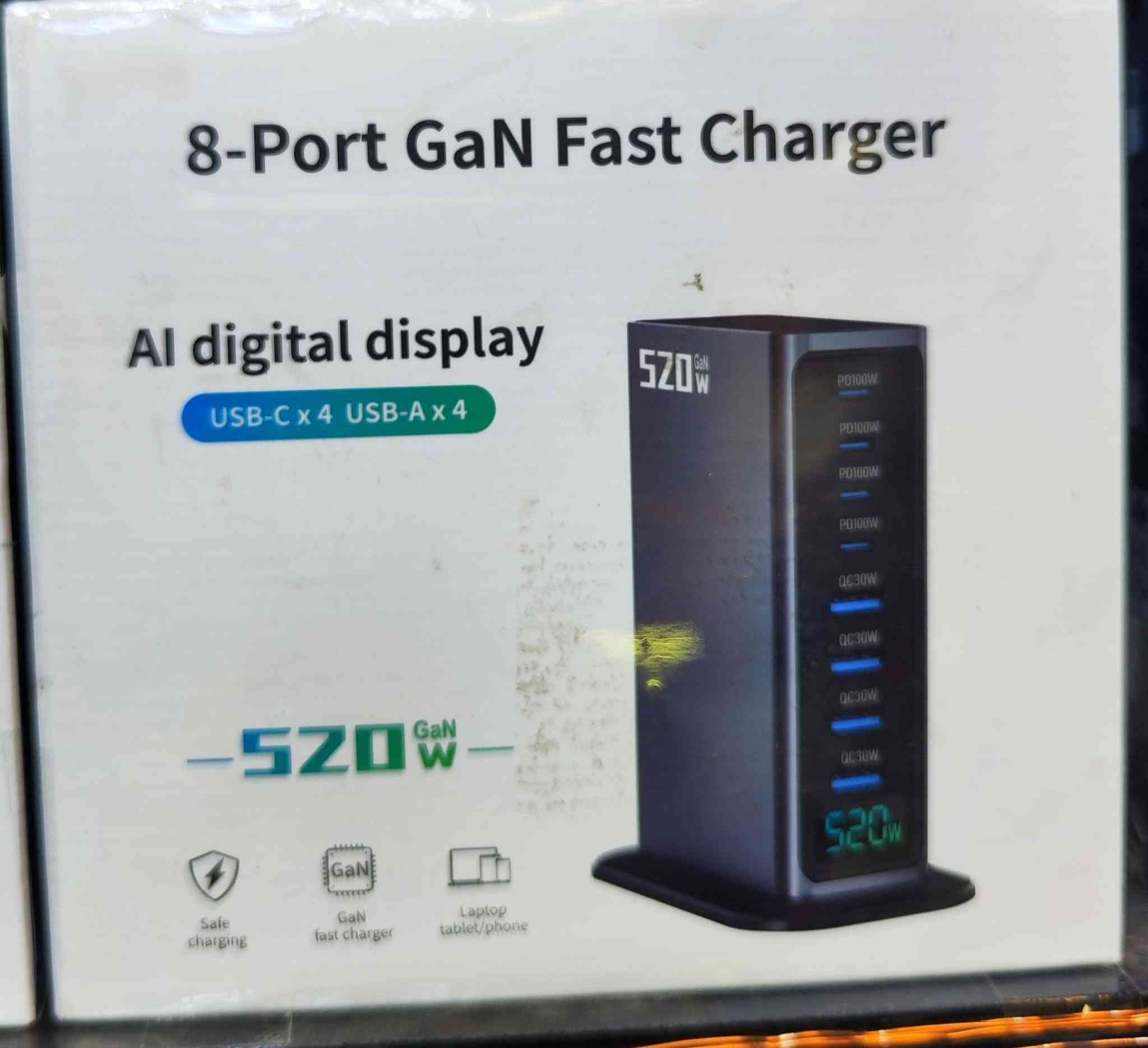 شاحن مكتبي 

8 منفذ  شحن

4 usb بقدرة 30W

4 type -c  بقدرة 100W

قدرة شحن 520W

سعر 60 الف دينار 

للتواصل والاستفسار ***********

توصيل كل العراق 5 الاف دينار
