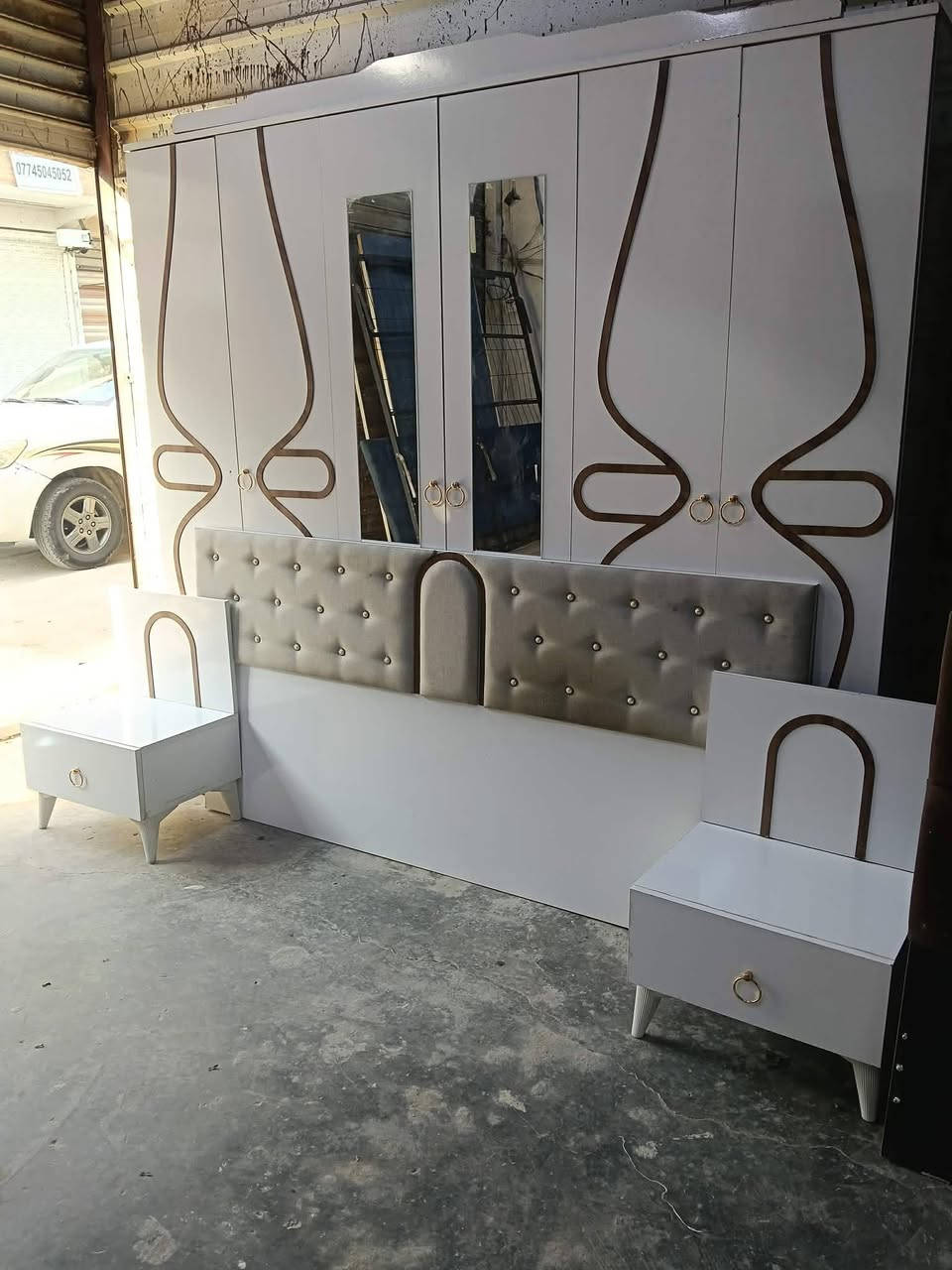 غرفه نوم تركي 🇹🇷🔥 
مستخدم كنتور ابواب 
5 قطع نضافة 90 💯 
سعر 500 نهايته 475مشي مع شد ونقل مجاني 🚛🧑‍🔧 حجز واتساب فقط ***********
